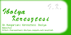 ibolya keresztesi business card